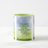 Mug Éphésiens 5:22 KJV Bible Écriture Pic Deux Tons (Centre)