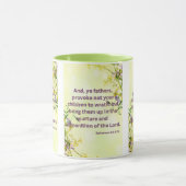 Mug Éphésiens 6:4 KJV Bible Écriture Pic Deux Tons (Centre)