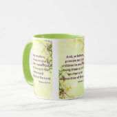 Mug Éphésiens 6:4 KJV Bible Écriture Pic Deux Tons (Devant gauche)