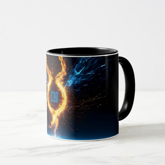 Mug Epic Blue Orange Fire Ring Elemental Magic (Devant droit)
