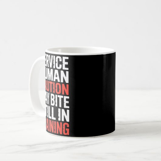 Mug Epic Caution Service Human Bite Training Still May (Devant gauche)