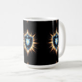 Mug Epic Fantasy Shield with Radiant Energy Burst – Ma (Devant droit)