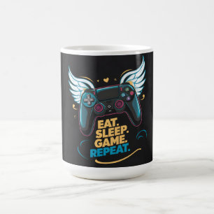 Mug Epic Gaming Gear. Manger. Dormir. Jeu. Recommencer