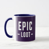 Mug Epic Loot Gamer Purple White Ado Slogan (Gauche)
