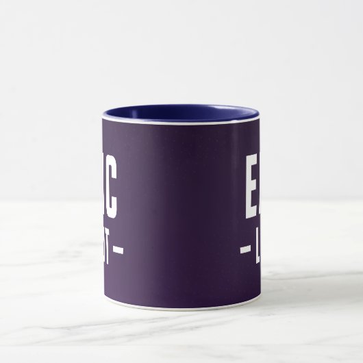 Mug Epic Loot Gamer Purple White Ado Slogan (Centre)