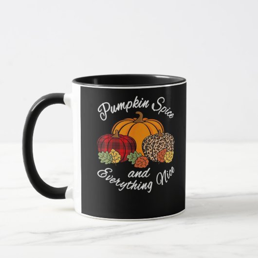 Mug Épice citrouille Et Tout Nice Chute Plaid Leopa (Gauche)