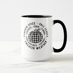 Mug Épice citrouille - Feuilles automnales - Météo plu