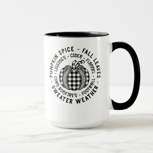 Mug Épice citrouille - Feuilles automnales - Météo plu (Droite)