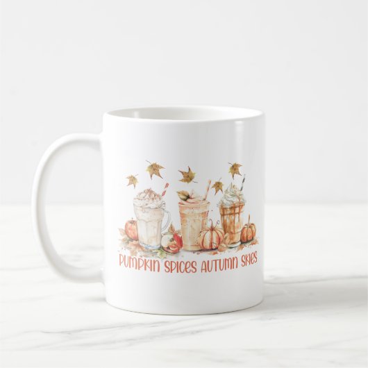 Mug Épices citrouilles Automne Boire Drôle Citation (Gauche)