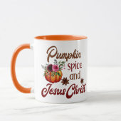 Mug Épices Citrouilles et Jésus Christ Funny Fall (Gauche)
