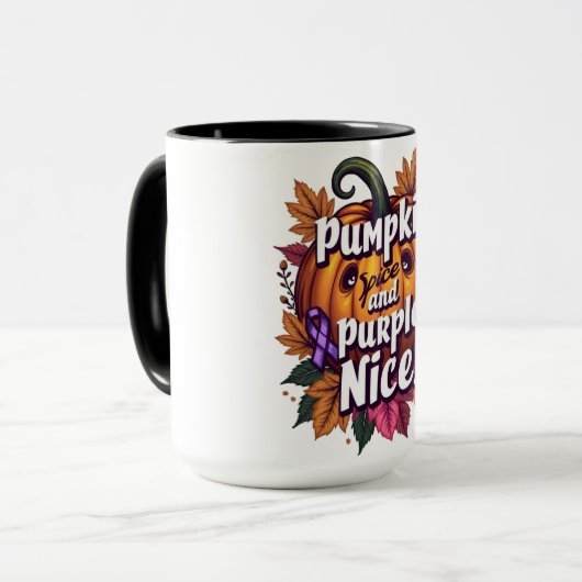 Mug Épices citrouilles et pourpre Nice : Funny Fall Aw (Devant gauche)