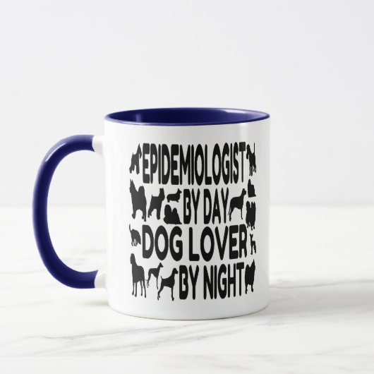 Mug Épidémiologiste Amoureux des chiens (Gauche)