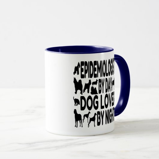 Mug Épidémiologiste Amoureux des chiens (Devant droit)