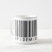 Mug Épidémiologue de code barres (Devant gauche)