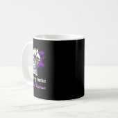 Mug Epilepsie Guerrier Combattez Ribbon Violet Épileps (Devant gauche)
