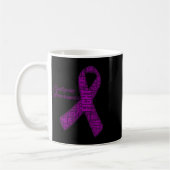 Mug Epilepsy Awareness Fight Hope Cure Ribbon Purple (Gauche)