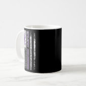 Mug Epilepsy Awareness Flag Purple Ribbon Epilepsy War (Devant gauche)