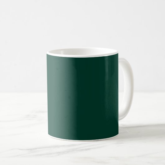 Mug Épinette de couleur solide vert foncé (Devant droit)