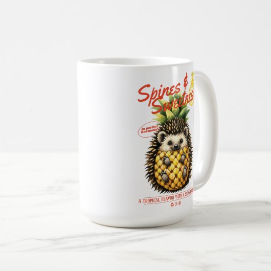 MUG ÉPINETTES ET ANANAS EN TÊTE DOUCE (Devant droit)