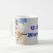 Mug Épinglette de la marine américaine (Devant gauche)