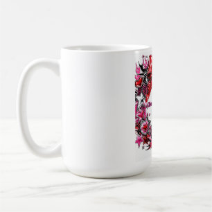 Mug Épinglette Y2K Glam Girl Rouge à Ruban Cœurs Chrom