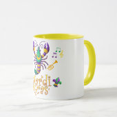 Mug Épis Fleur de lis Mardi Gras (Devant droit)