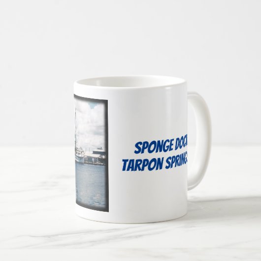 Mug Eponge Docks Tarpon Springs Floride (Devant droit)