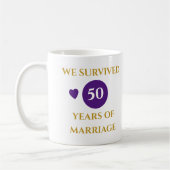 Mug Épouse 50 ans de mariage année pourpre (Gauche)