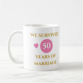 Mug Épouse 50 ans de mariage année rose (Gauche)