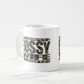 Mug ÉPOUSE AUTORITAIRE - j'utilise le pantalon serré (Devant gauche)