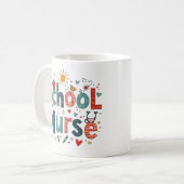 Mug Épouse de l'école Whimsical - Nom personnalisé (Devant gauche)