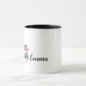 Mug Épouse de pilote Typographie & Avion Simple,Minima (Centre)