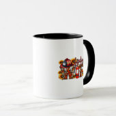 Mug Épouse de POMPIER – Impression de tournesol léopar (Devant droit)