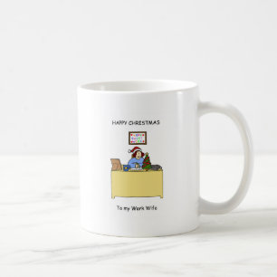 Mug Épouse de travail de Noël heureux