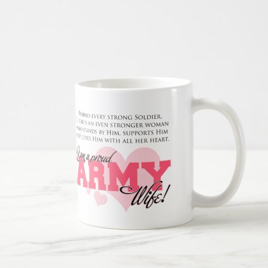 Mug Épouse fière d'armée (Droite)