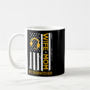 Mug Épouse Maman Opératrice 911 Drapeau États-Unis Jou