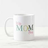 Mug Épouse Maman Patronne Mignonne Typographie Florale (Gauche)