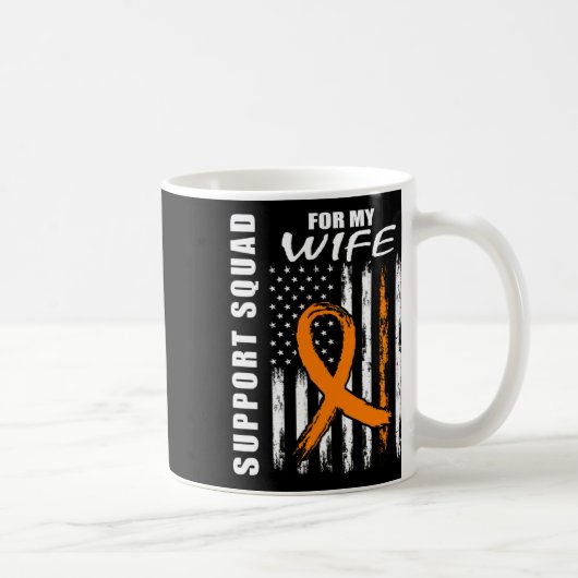 Mug Épouse ruban orange sensibilisation à la leucémie (Droite)