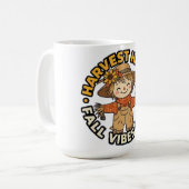 Mug Épouvantail aux vibrations heureuses de récolte d' (Devant gauche)