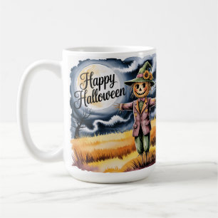 Mug Épouvantail d'Halloween, Épouvantail joyeux d'Hall
