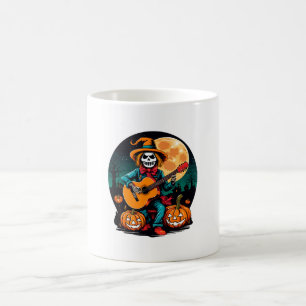 Mug épouvantail joue de la guitare et célèbre Hallowee