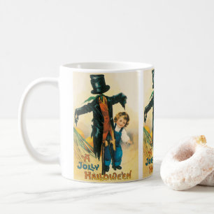 Mug Épouvantail vintage de joyeux Halloween Ellen Clap