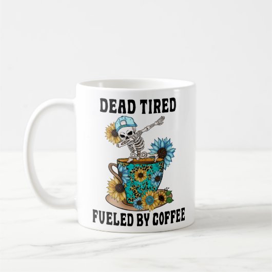 Mug épuisé dopé au café (Gauche)