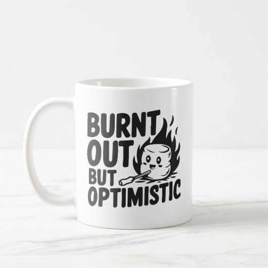Mug Épuisé mais optimiste (Gauche)