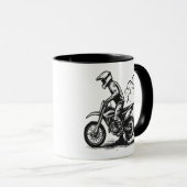 Mug Épuisement de moto cross (Devant droit)