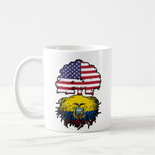 Mug Equateur Drapeau Equatorien Américain Arbre