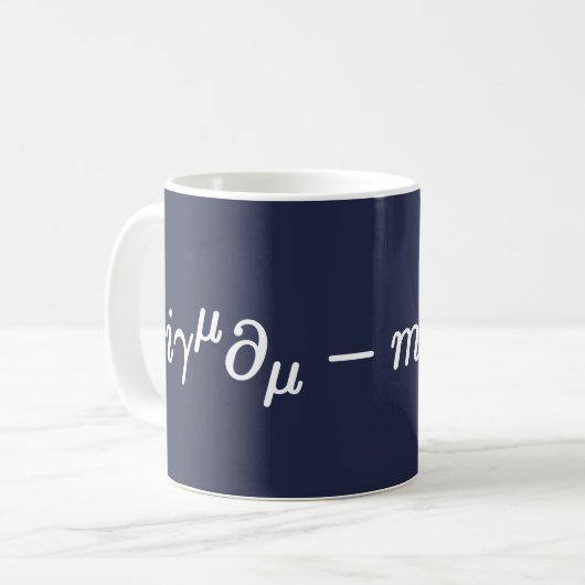 Mug Équation de Dirac Science Équations Mathématiques  (Devant gauche)