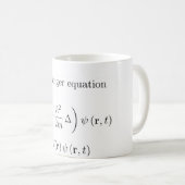 Mug Équation de Schrodinger avec le nom (Devant droit)