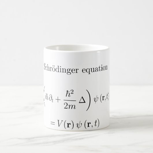 Mug Équation de Schrodinger avec le nom (Centre)