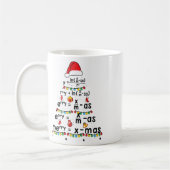 Mug Équation Math Joyeux X mas Funny Enseignant Math C (Gauche)
